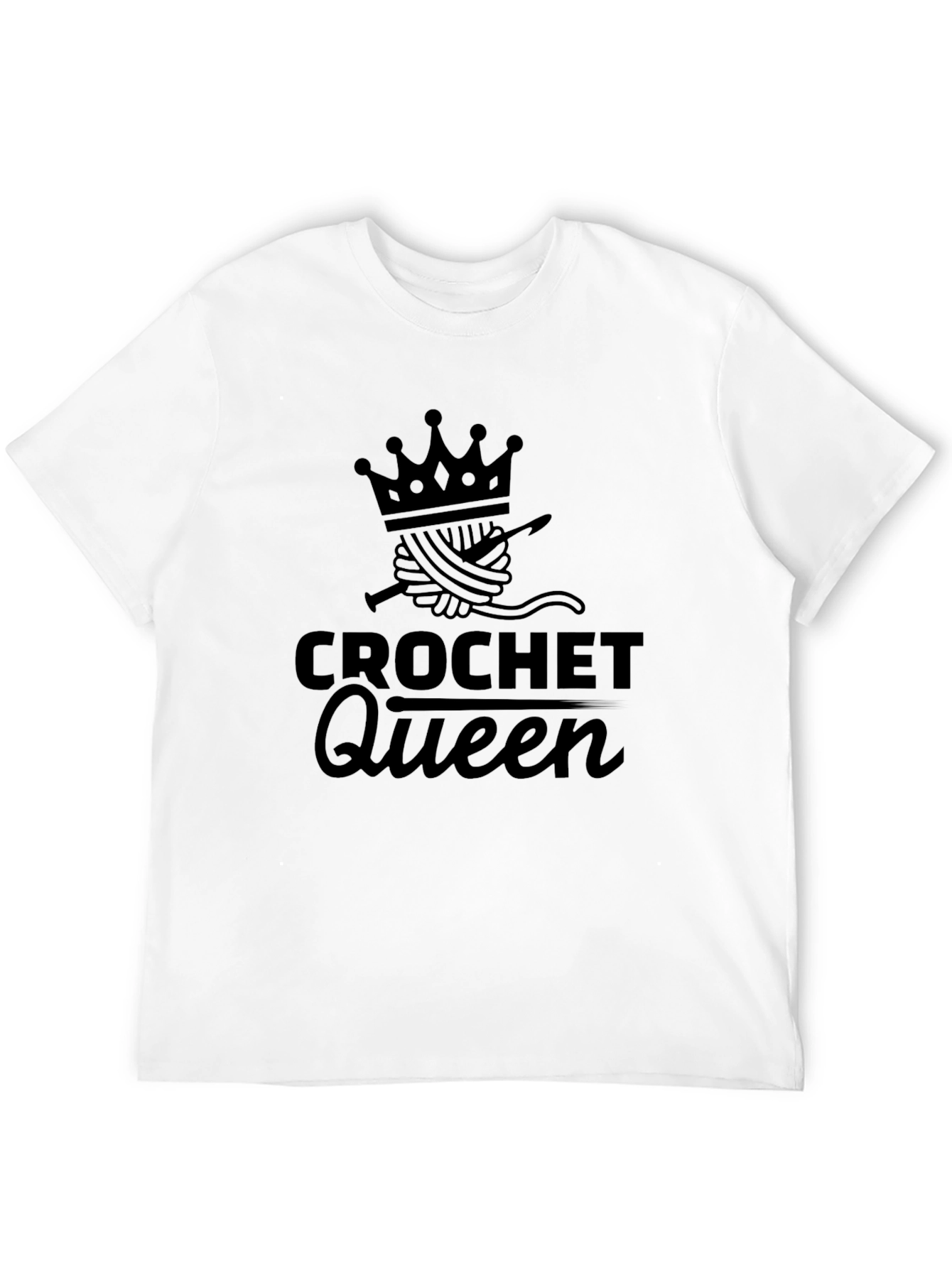 Crochet Queen T-Shirt - Stylish Crafting Apparel