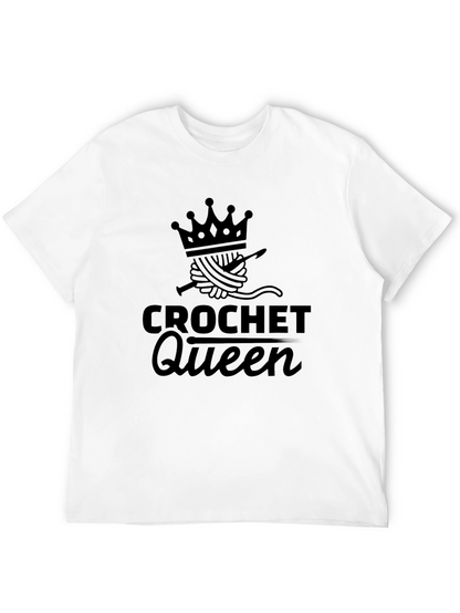 Crochet Queen T-Shirt - Stylish Crafting Apparel