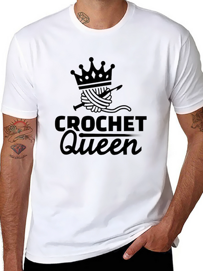 Crochet Queen T-Shirt - Stylish Crafting Apparel