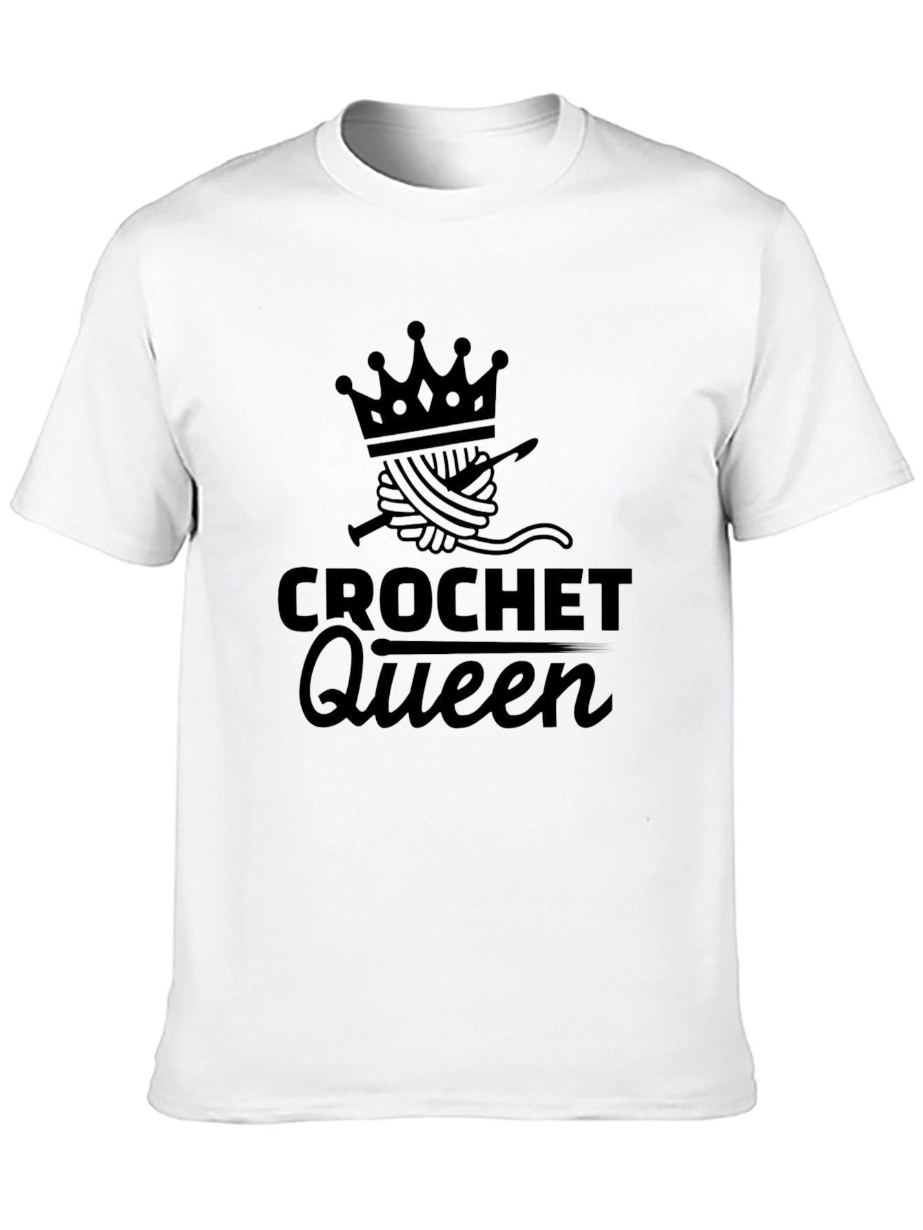 Crochet Queen T-Shirt - Stylish Crafting Apparel
