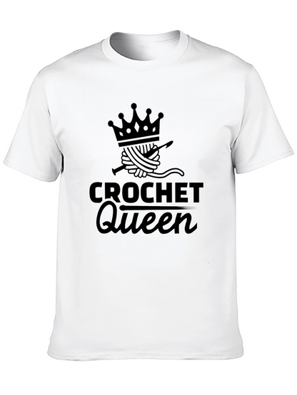Crochet Queen T-Shirt - Stylish Crafting Apparel