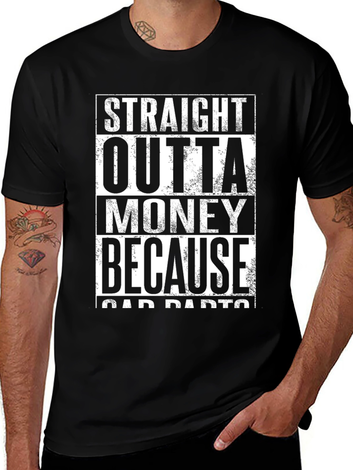 Straight Outta Money T-Shirt - Car Parts