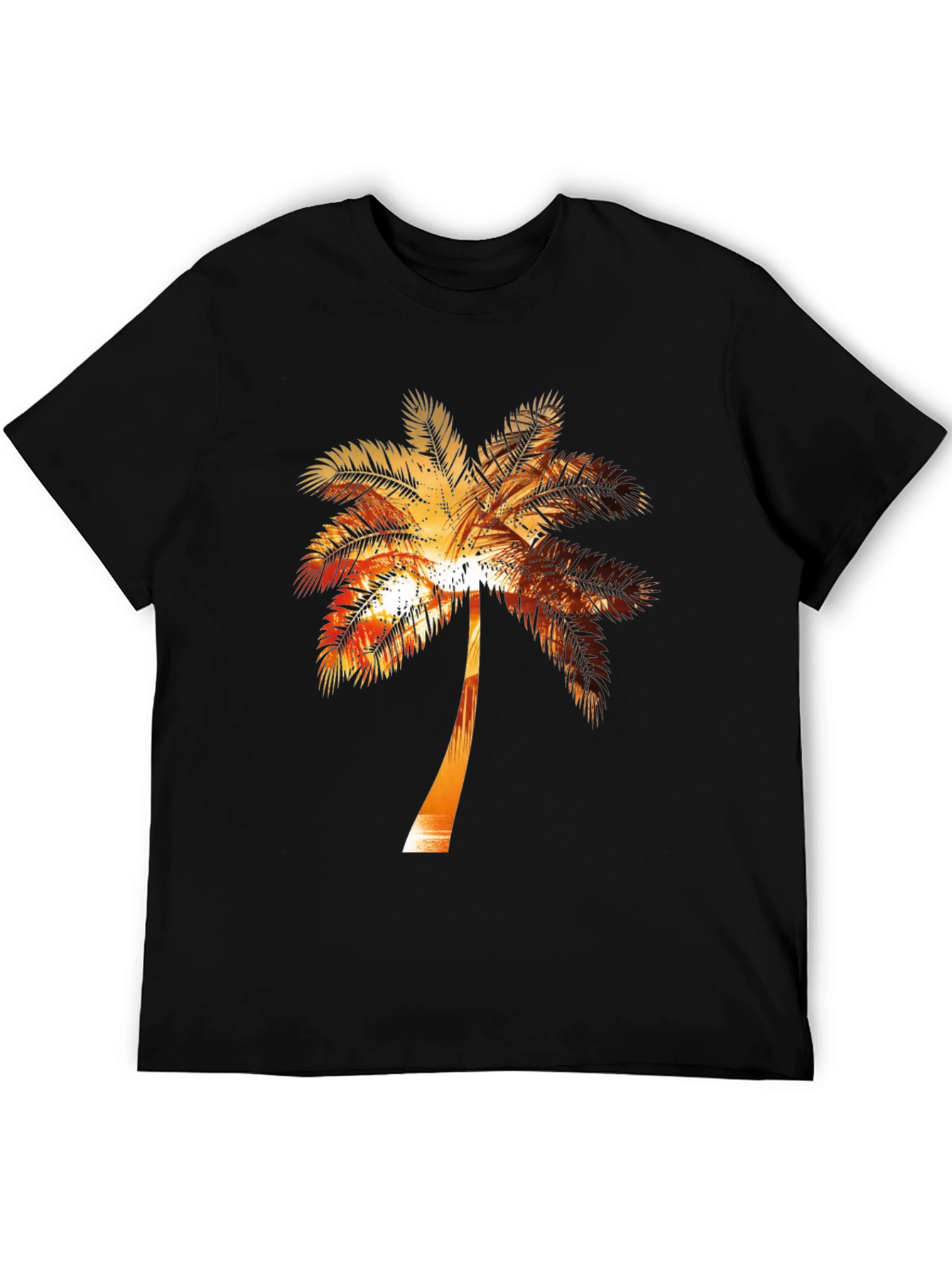 Sunset Palm Tree Graphic Tee - Tropical Vibe Shirt