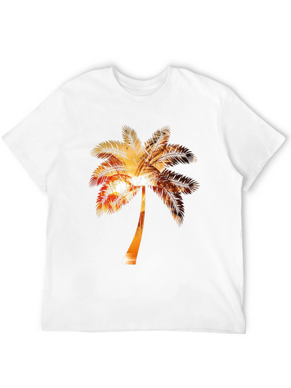 Sunset Palm Tree Graphic Tee - Tropical Vibe Shirt