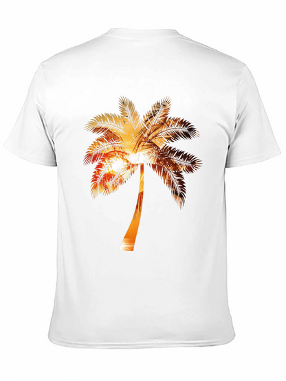Sunset Palm Tree Graphic Tee - Tropical Vibe Shirt