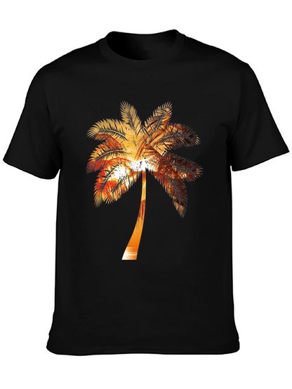 Sunset Palm Tree Graphic Tee - Tropical Vibe Shirt