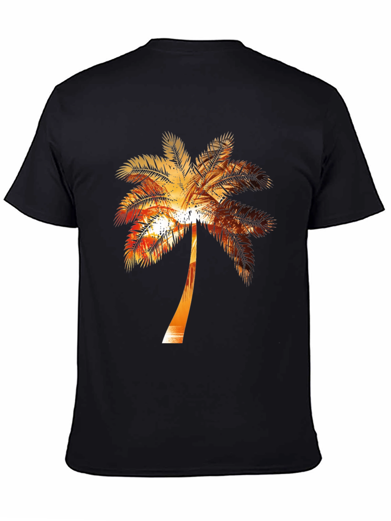 Sunset Palm Tree Graphic Tee - Tropical Vibe Shirt