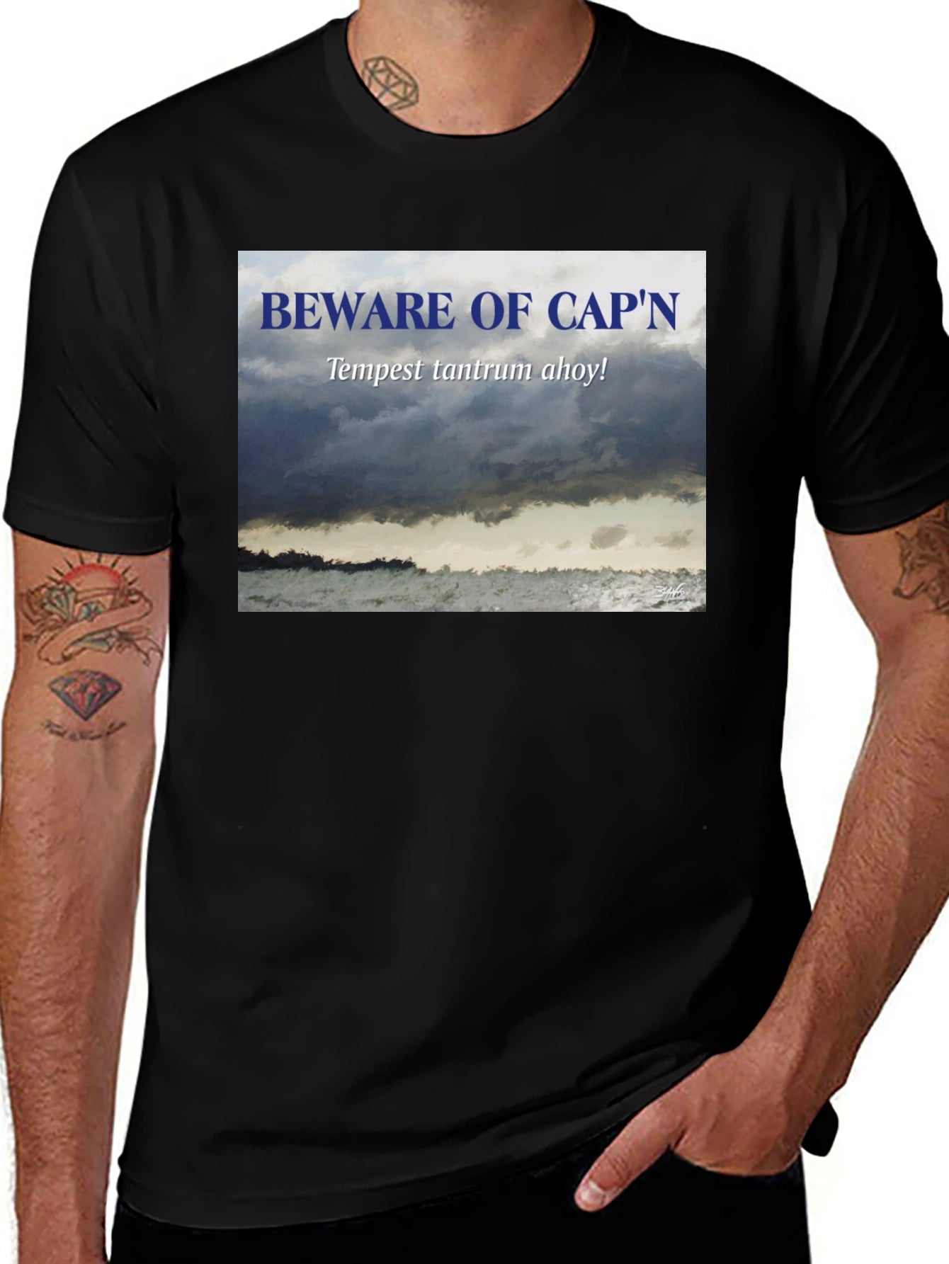 Beware Capn T-Shirt - Tempest Tantrum Ahoy!