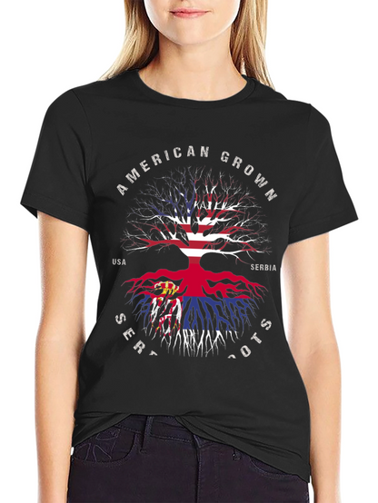 American Grown Serbian Roots T-Shirt