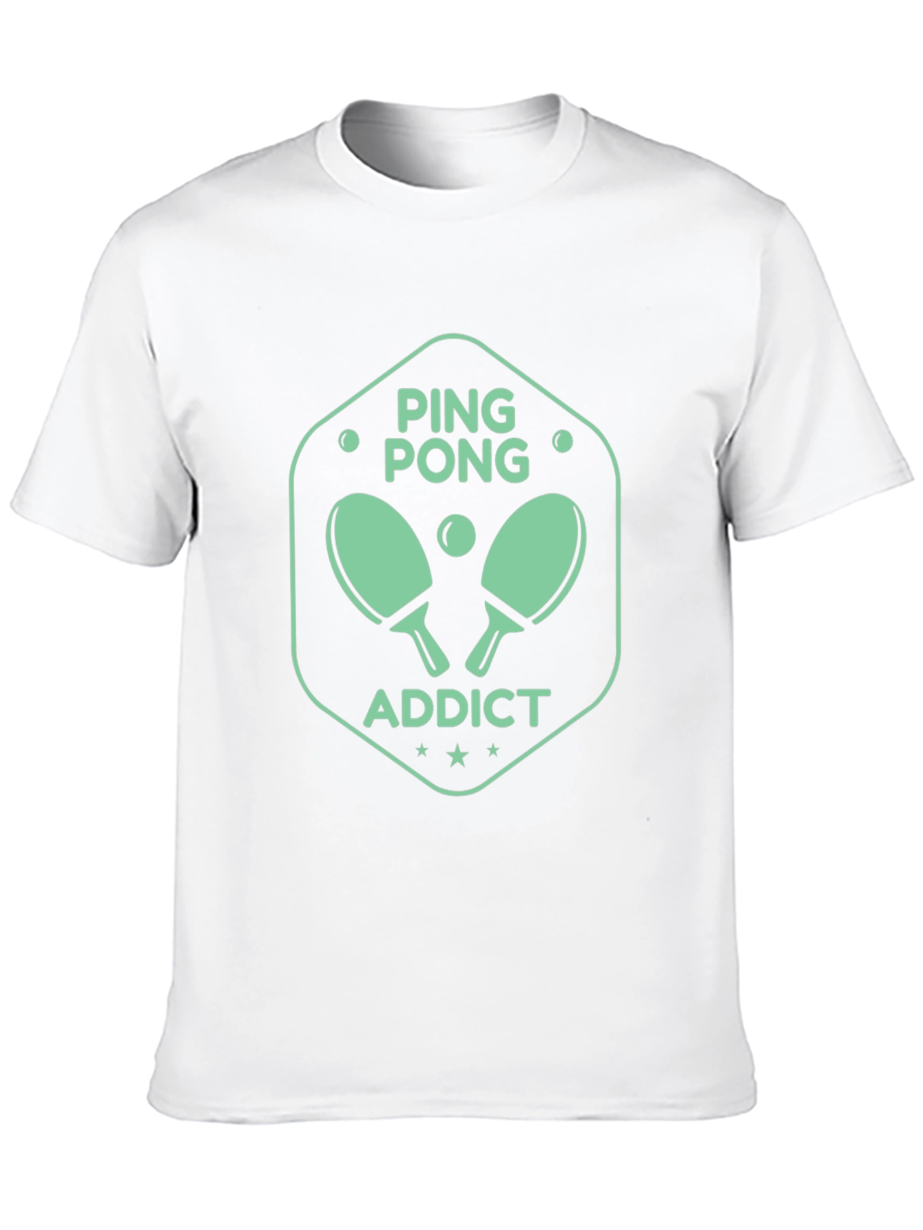 Ping Pong Addict Graphic Tee - Black Cotton T-Shirt