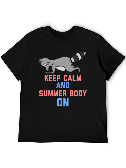 Keep Calm Raccoon Summer Body T-Shirt