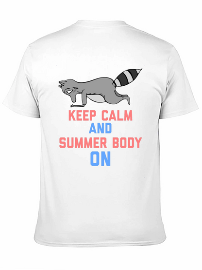 Keep Calm Raccoon Summer Body T-Shirt
