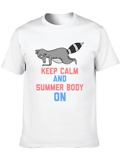 Keep Calm Raccoon Summer Body T-Shirt