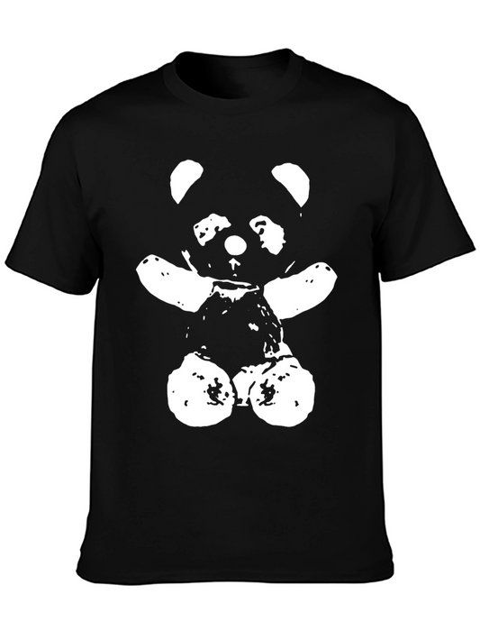 Panda Bear Graphic Tee - Modern Black T-Shirt