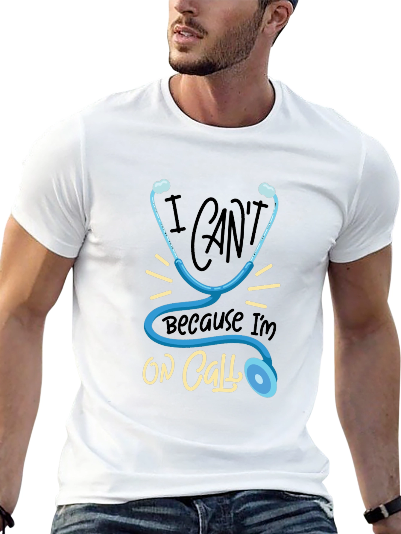 On Call Stethoscope Graphic T-Shirt