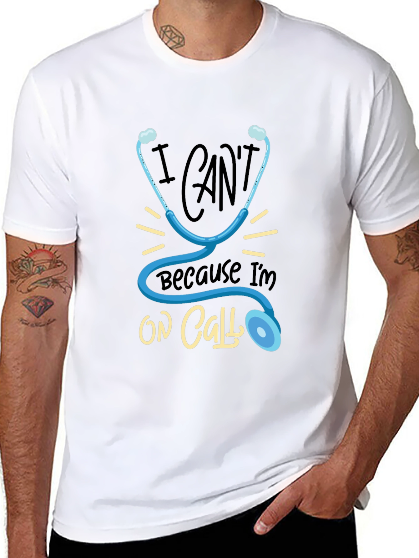 On Call Stethoscope Graphic T-Shirt