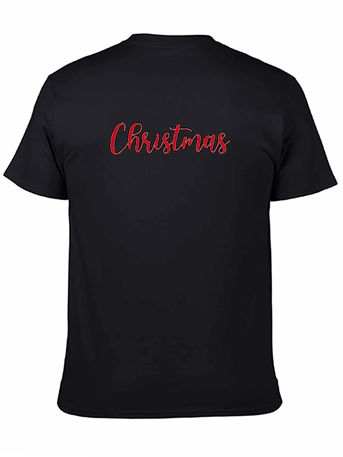 Christmas Script Graphic Black T-Shirt