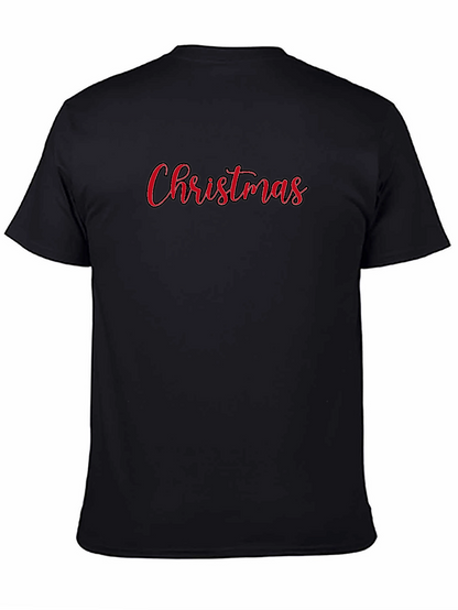 Christmas Script Graphic Black T-Shirt