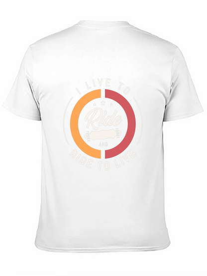 Ride to Live Black Graphic T-Shirt