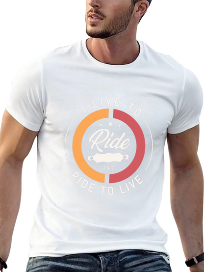 Ride to Live Black Graphic T-Shirt