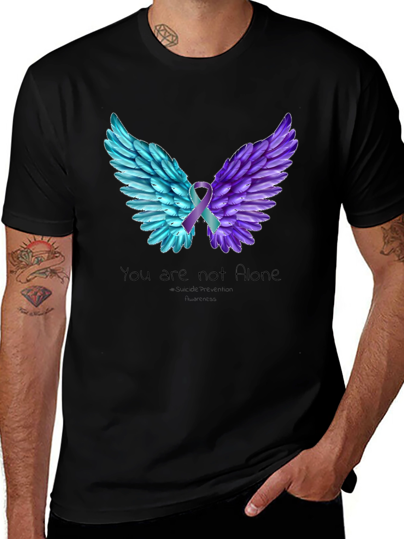 You Are Not Alone Wings T-Shirt