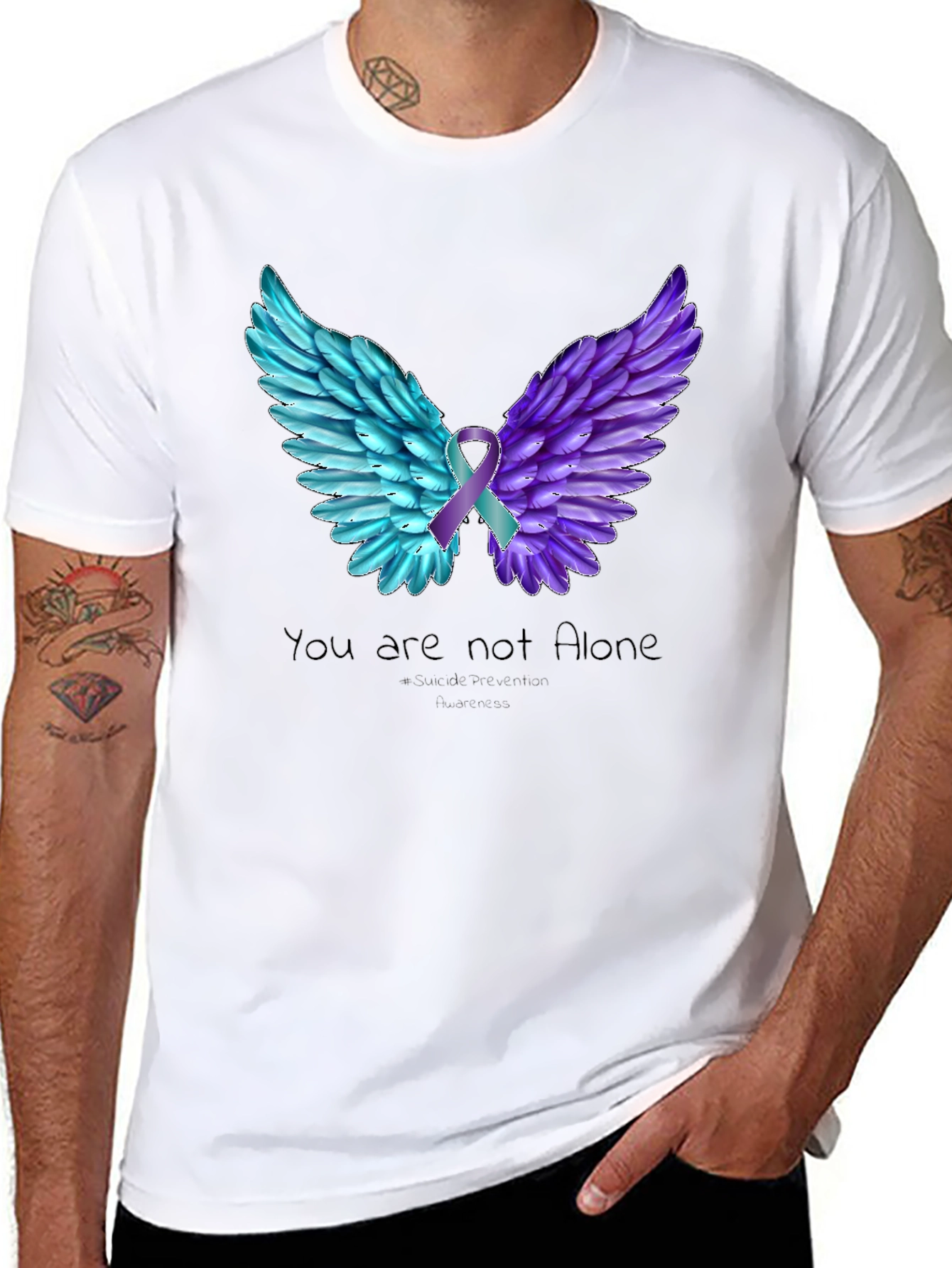 You Are Not Alone Wings T-Shirt