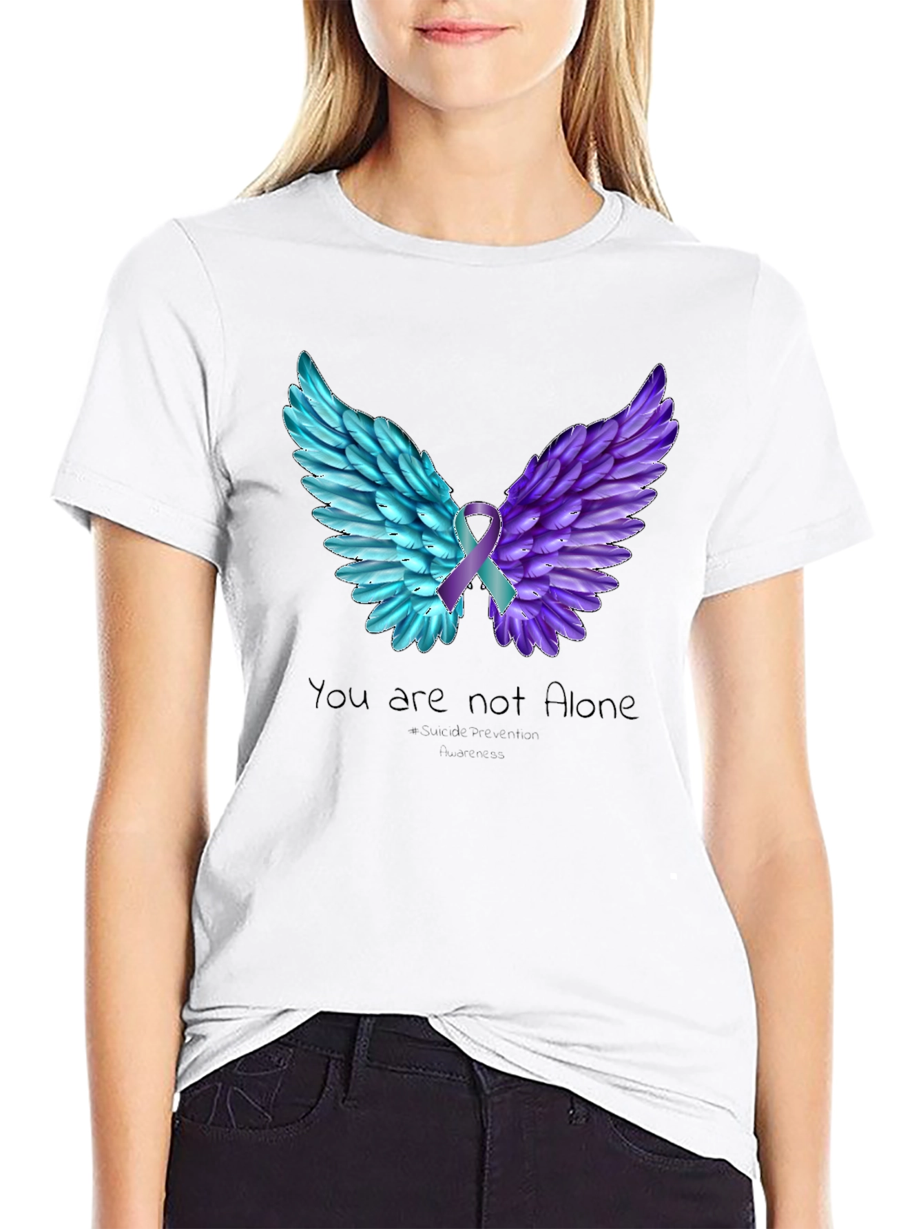 You Are Not Alone Wings T-Shirt