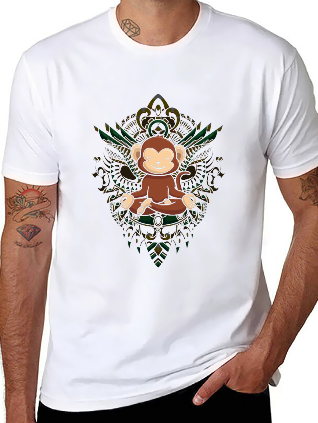 Zen Monkey T-Shirt - Meditating Ape Tee