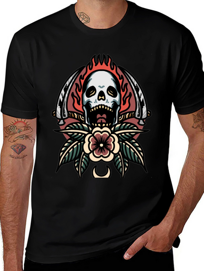Skull & Sword Graphic Tee - Edgy Streetwear