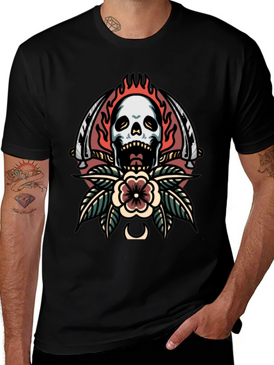 Skull & Sword Graphic Tee - Edgy Streetwear