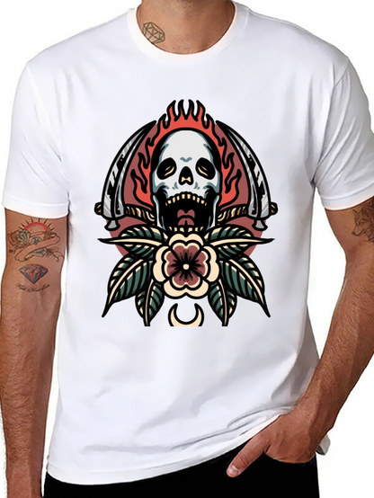 Skull & Sword Graphic Tee - Edgy Streetwear