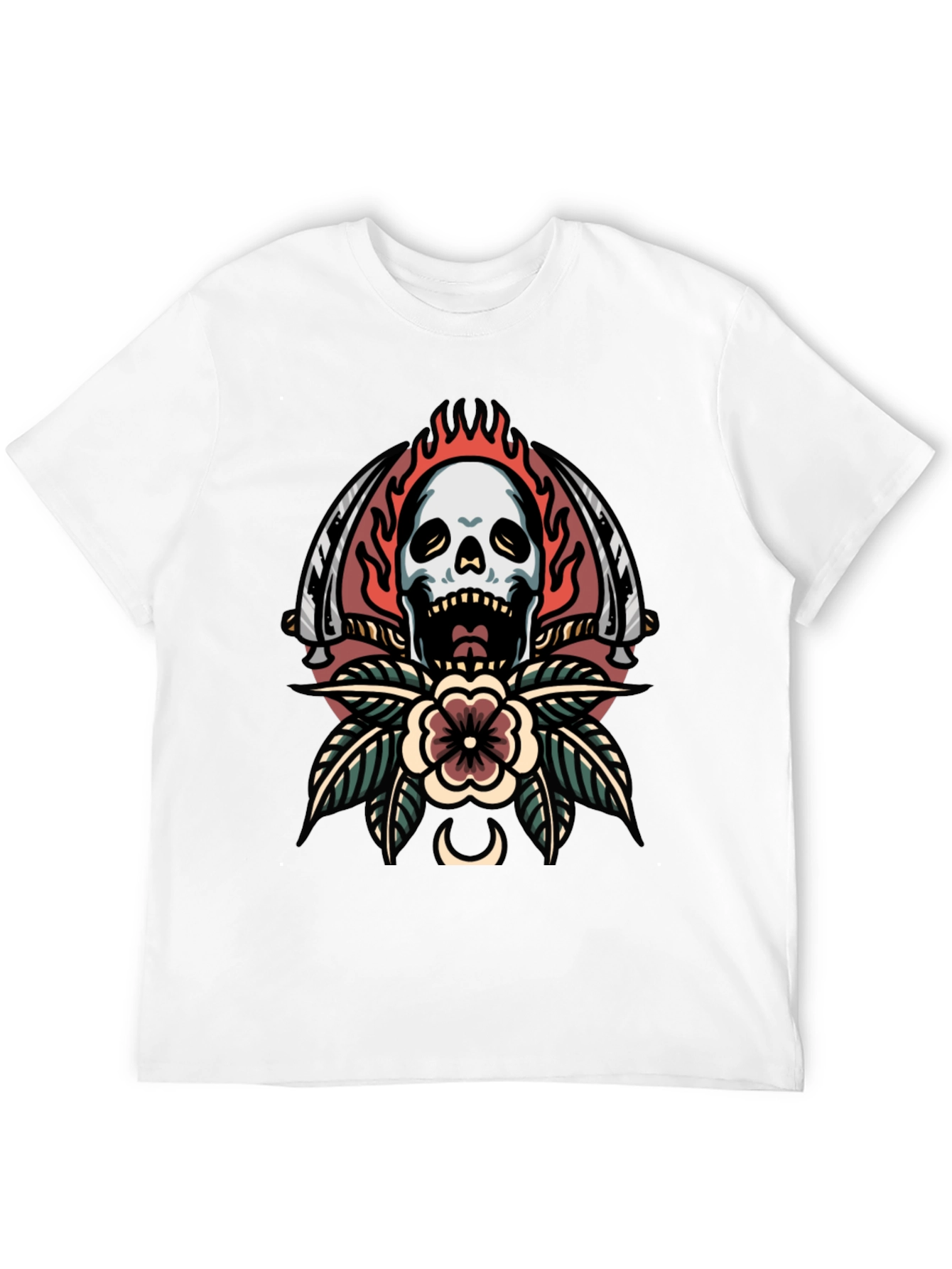 Skull & Sword Graphic Tee - Edgy Streetwear