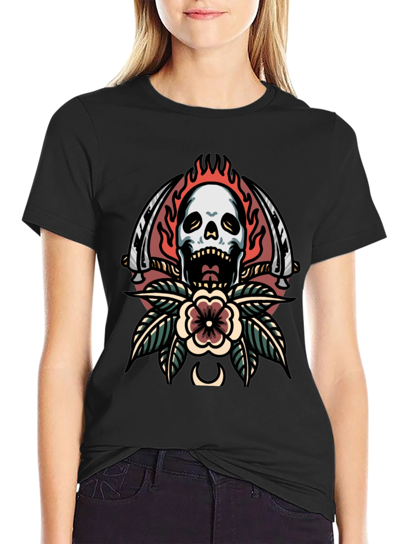 Skull & Sword Graphic Tee - Edgy Streetwear