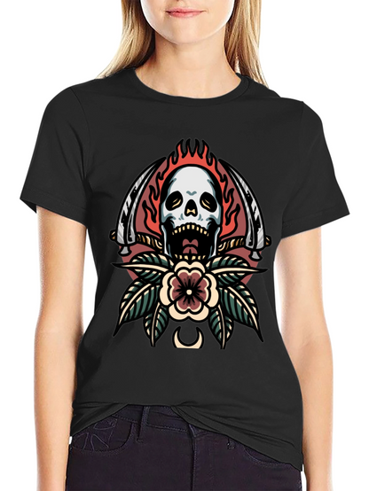 Skull & Sword Graphic Tee - Edgy Streetwear