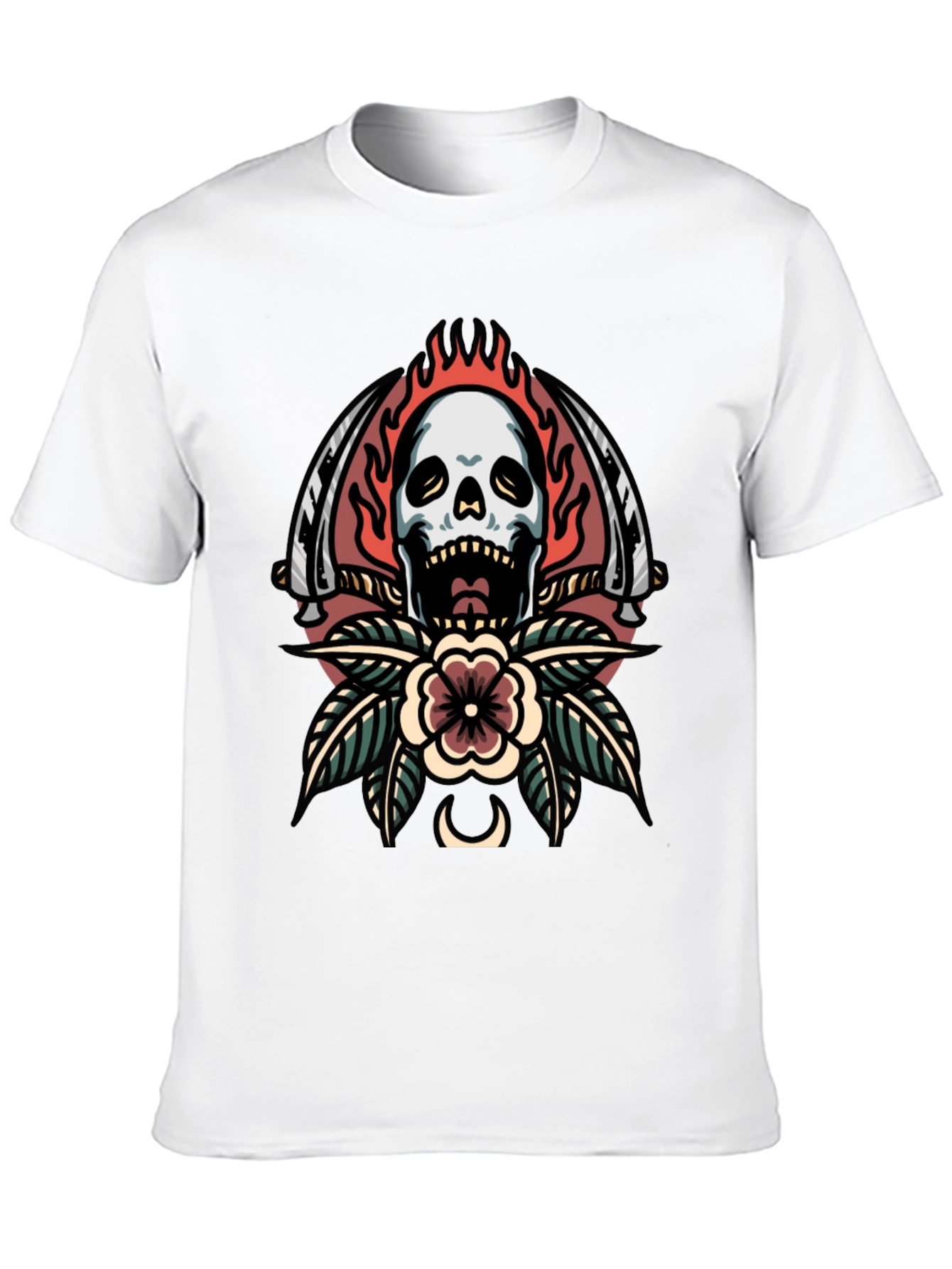 Skull & Sword Graphic Tee - Edgy Streetwear