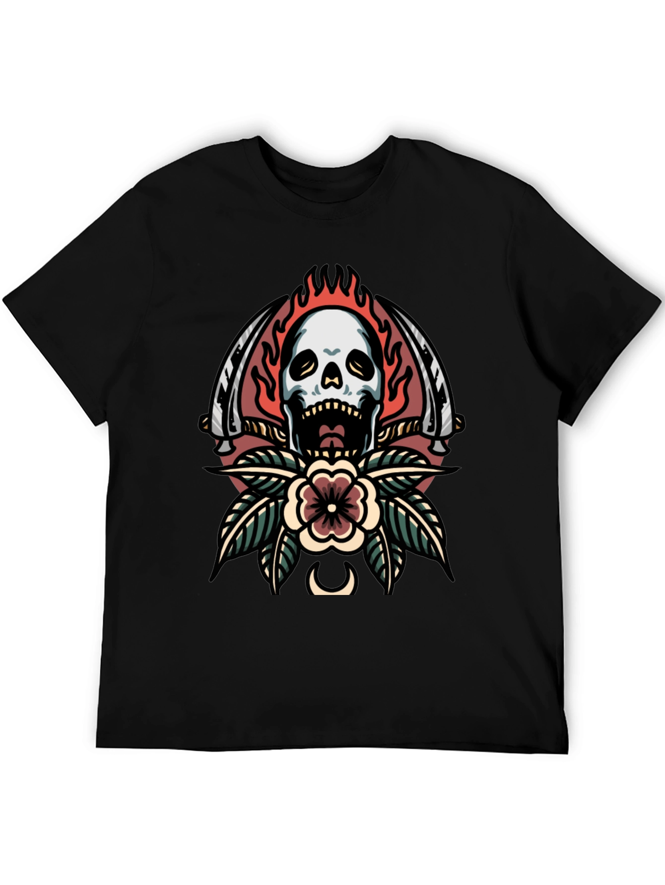 Skull & Sword Graphic Tee - Edgy Streetwear