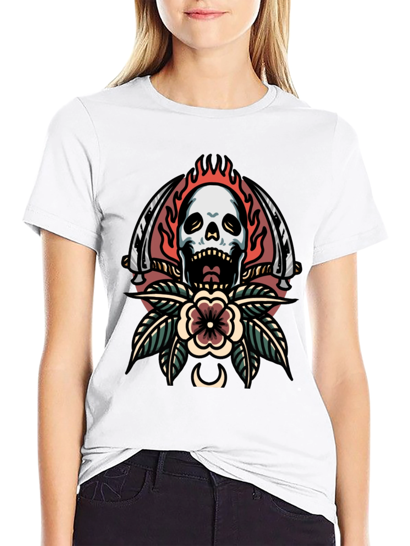 Skull & Sword Graphic Tee - Edgy Streetwear