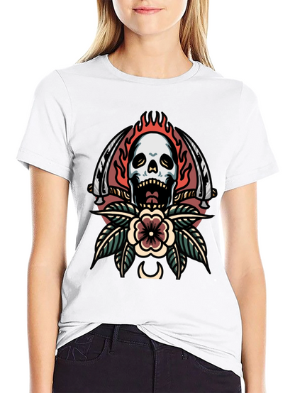 Skull & Sword Graphic Tee - Edgy Streetwear
