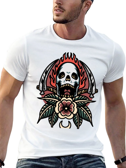 Skull & Sword Graphic Tee - Edgy Streetwear