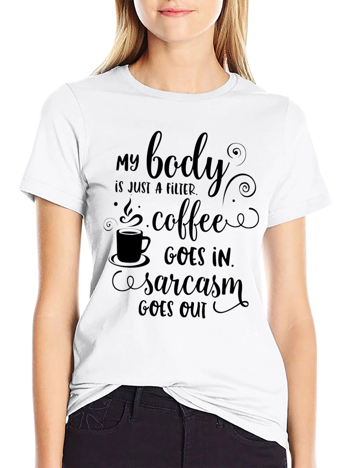 Coffee & Sarcasm Mens Graphic Tee