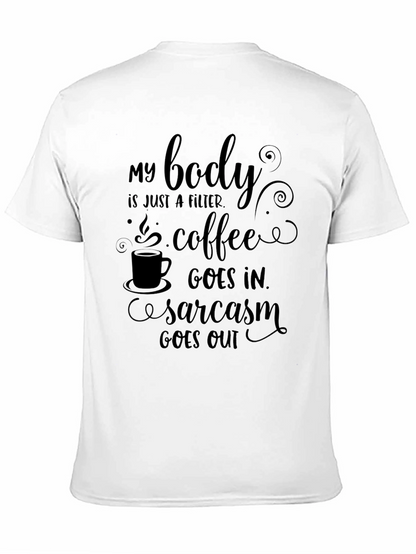 Coffee & Sarcasm Mens Graphic Tee