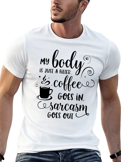 Coffee & Sarcasm Mens Graphic Tee
