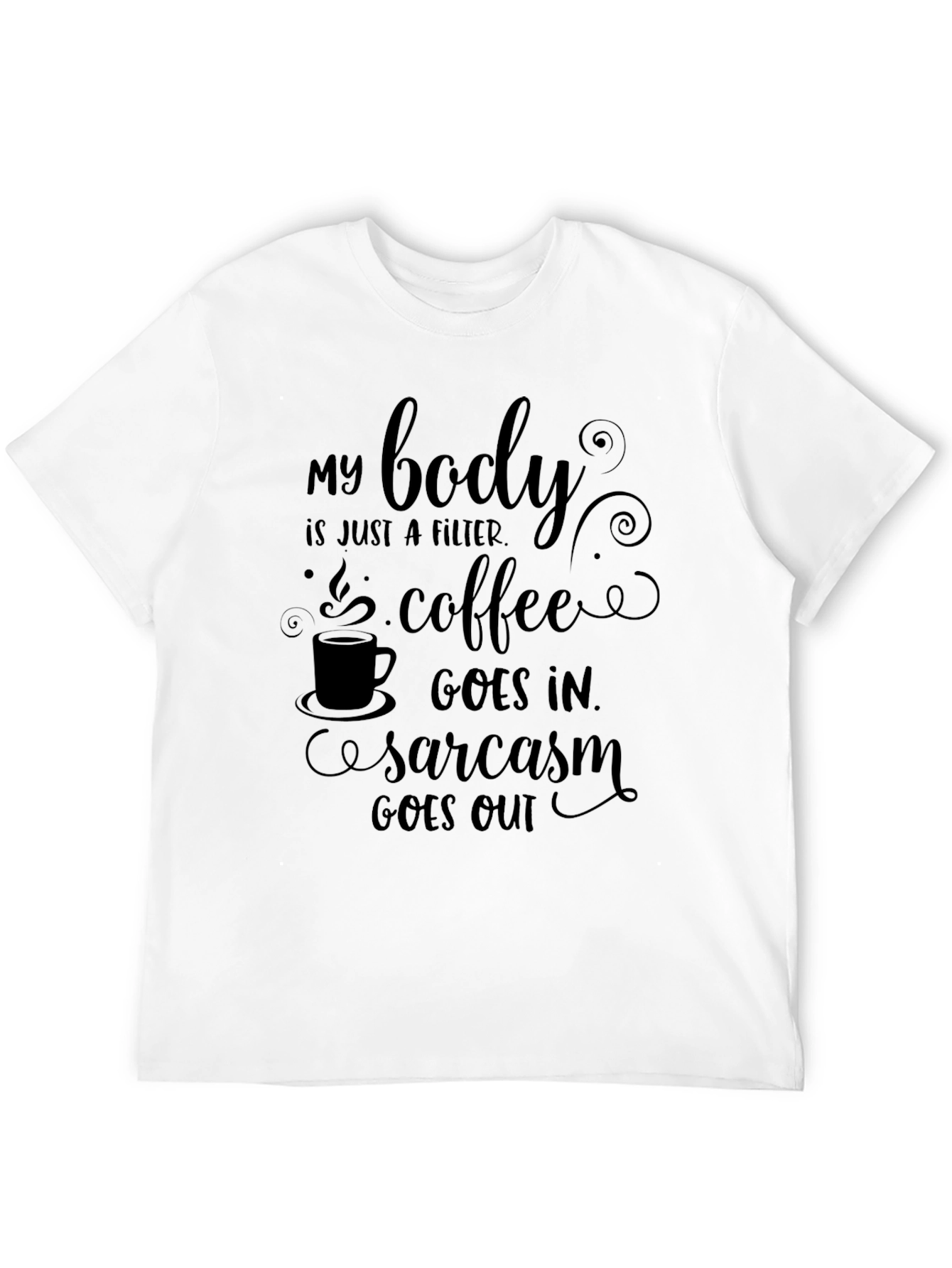 Coffee & Sarcasm Mens Graphic Tee