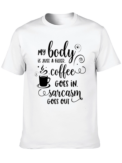 Coffee & Sarcasm Mens Graphic Tee