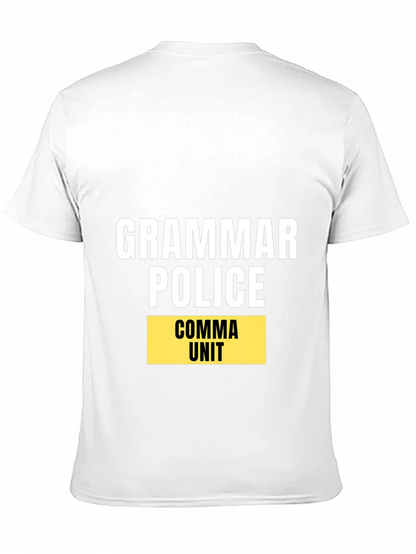 Grammar Police Comma Unit Black T-Shirt