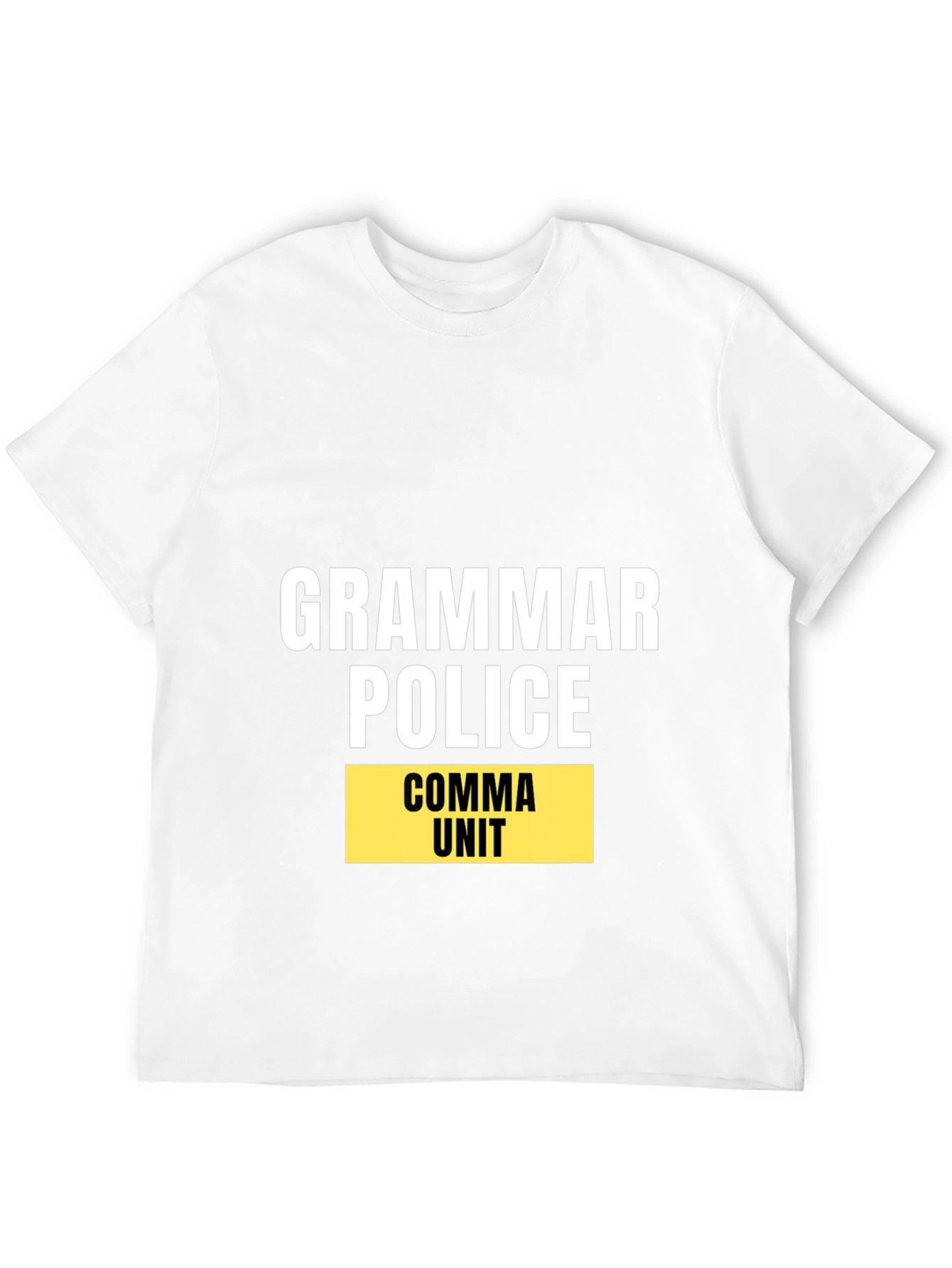 Grammar Police Comma Unit Black T-Shirt