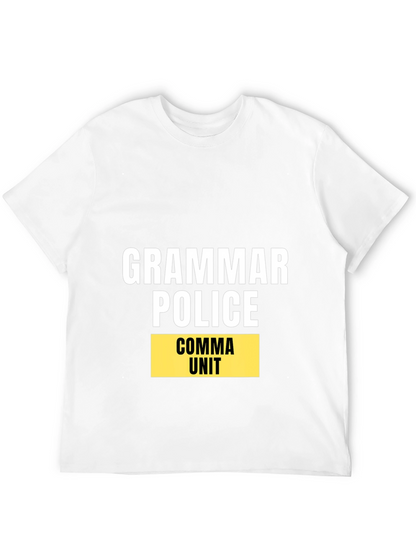 Grammar Police Comma Unit Black T-Shirt