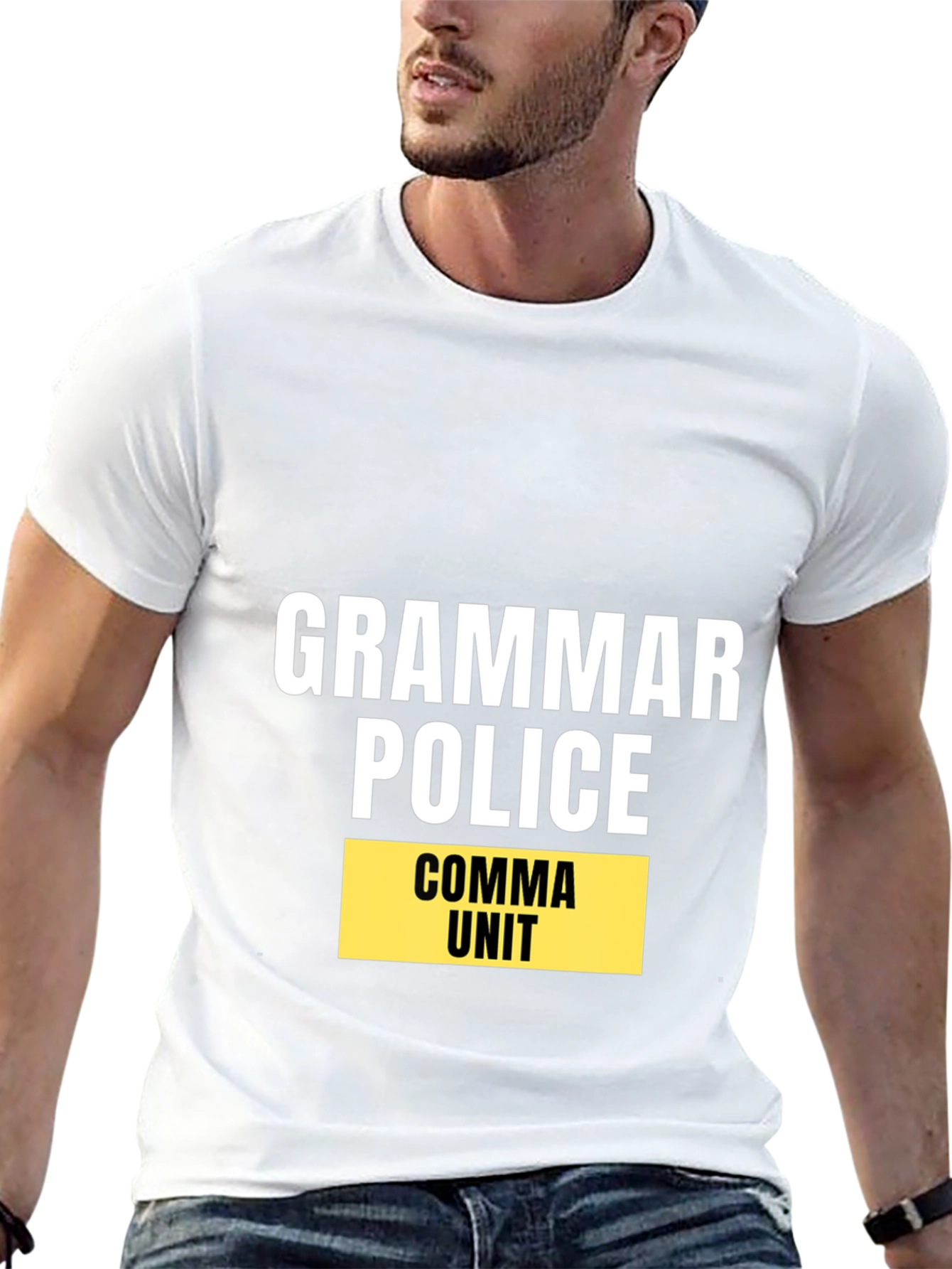 Grammar Police Comma Unit Black T-Shirt