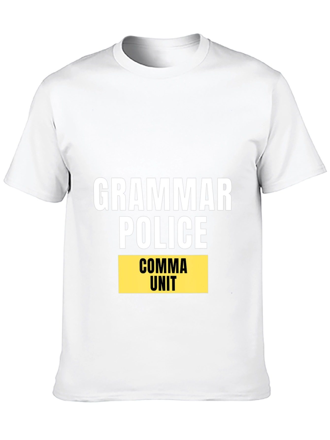 Grammar Police Comma Unit Black T-Shirt