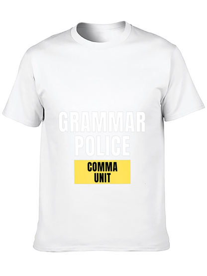 Grammar Police Comma Unit Black T-Shirt